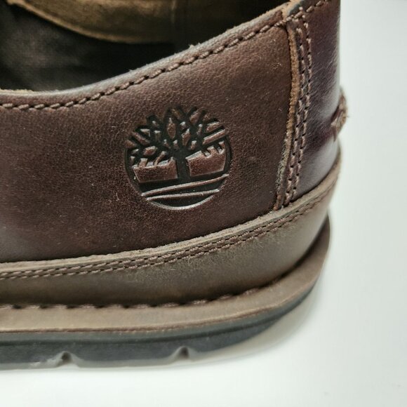 Timberland Mens Coltin Low Dark Brown Leather Shoes 8.5 - Picture 4 of 16